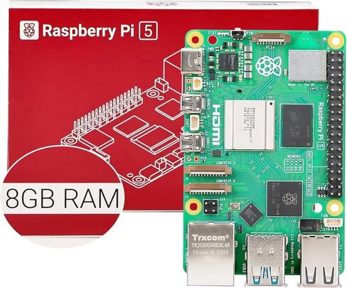 مجموعة أدوات التشغيل لجهاز Raspberry Pi 5 (ذاكرة وصول عشوائي سعتها 8 جيجابايت) مع نظام تشغيل Raspberry Pi OS (64 بت) المثبت مسبقًا (إصدار 128 جيجابايت)/حافظة سوداء ممتازة in Kuwait