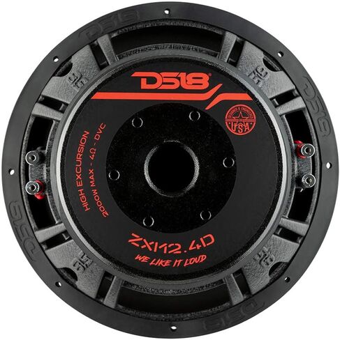 DS18 ZXI12.4D مضخم صوت للسيارة مقاس 12 بوصة - 2000 وات Dvc 4 أوم (1 مكبر صوت) (متجدد) in Kuwait