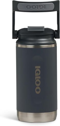 IGLOO Tumbler 12 Thermal Flasks - Stainless Steel Drinking Bottle 350 ml, Anthracite, Leak-Proof, Carbonated Drinks, Dishwasher Safe, BPA-Free, Ideal for Fizz, Leisure, Sports, Outdoor and Camping in Saudi Arabia