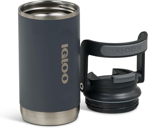 IGLOO Tumbler 12 Thermal Flasks - Stainless Steel Drinking Bottle 350 ml, Anthracite, Leak-Proof, Carbonated Drinks, Dishwasher Safe, BPA-Free, Ideal for Fizz, Leisure, Sports, Outdoor and Camping in Saudi Arabia