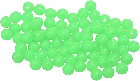 Fishing Beads Glow Hard Plastic Fishing Bait Eggs Lure Rigs Accessories, Fit for Saltwater Freshwater - Round in Saudi Arabia