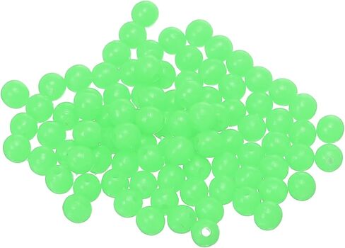 Fishing Beads Glow Hard Plastic Fishing Bait Eggs Lure Rigs Accessories, Fit for Saltwater Freshwater - Round in Saudi Arabia