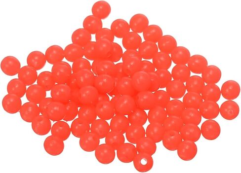 Fishing Beads Glow Hard Plastic Fishing Bait Eggs Lure Rigs Accessories, Fit for Saltwater Freshwater - Round in Saudi Arabia