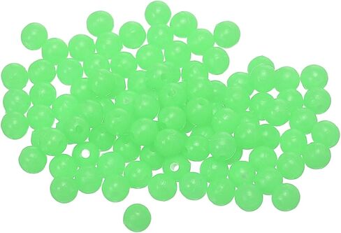 Fishing Beads Glow Hard Plastic Fishing Bait Eggs Lure Rigs Accessories, Fit for Saltwater Freshwater - Round in Saudi Arabia
