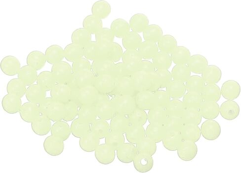 Fishing Beads Glow Hard Plastic Fishing Bait Eggs Lure Rigs Accessories, Fit for Saltwater Freshwater - Round in Saudi Arabia