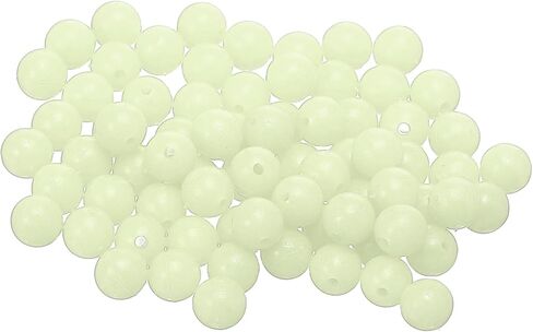 Fishing Beads Glow Hard Plastic Fishing Bait Eggs Lure Rigs Accessories, Fit for Saltwater Freshwater - Round in Saudi Arabia