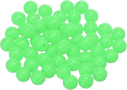 Fishing Beads Glow Hard Plastic Fishing Bait Eggs Lure Rigs Accessories, Fit for Saltwater Freshwater - Round in Saudi Arabia