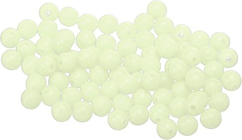 Fishing Beads Glow Hard Plastic Fishing Bait Eggs Lure Rigs Accessories, Fit for Saltwater Freshwater - Round in Saudi Arabia