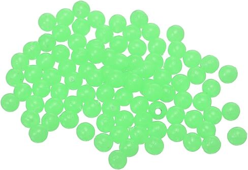 Fishing Beads Glow Hard Plastic Fishing Bait Eggs Lure Rigs Accessories, Fit for Saltwater Freshwater - Round in Saudi Arabia