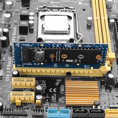 CERRXIAN M.2 NVMe SSD to PCIe X16/X8/X4 Conversion Card,M.2 NVME to PCIe 5.0 x16 Adapter Support PCI E Protocol 4X 8X 16X Slots for SSD 2280,2260, 2242,2230,Not Compatible with SATA or EC-PCI E in Saudi Arabia