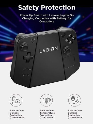موصل شحن Lenovo Legion Go مع بطارية - عمر بطارية ممتد، محور شحن USB-C، قبضة مريحة، اتصال سلس، متوافق مع Legion Go - وحدات التحكم غير متضمنة in Kuwait
