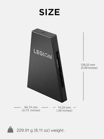 موصل شحن Lenovo Legion Go مع بطارية - عمر بطارية ممتد، محور شحن USB-C، قبضة مريحة، اتصال سلس، متوافق مع Legion Go - وحدات التحكم غير متضمنة in Kuwait