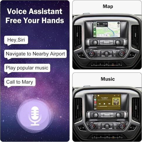 وحدة CarPlay اللاسلكية وAndroid Auto التحديثية المتوافقة مع نظام Cadillac وBuick وChevrolet وGMC (2014–2020) HMI 2.0، تدعم Android Auto وMirror Link والكاميرا العكسية in Saudi Arabia