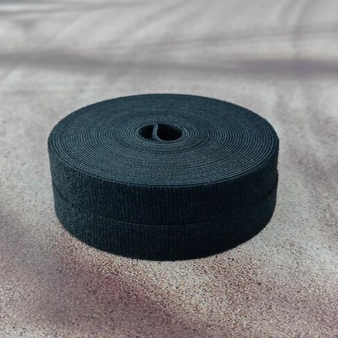 2 Rolls 16.5 Ft Reusable Cable Ties Good for Organize Chargers, Headphones, Computer Cords, Curtains (Black) in Saudi Arabia