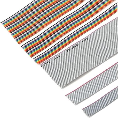 1/3/5 متر 8/10/16/20/26/30/40P 1.27 مم كابل شريط مسطح رمادي/لون لموصلات FC 2.54 مم IDC (رمادي، 3 م، 30 ف) in Kuwait