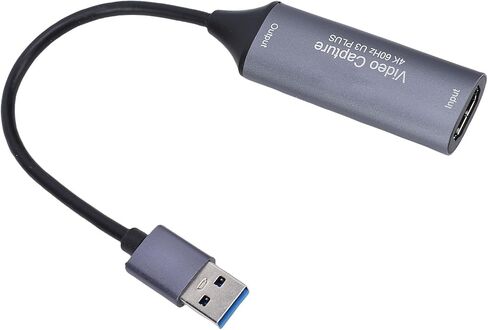 بطاقة التقاط فيديو CUIFATI 4K HDMI، HDMI إلى 1080P 60 إطارًا في الثانية USB A بطاقة تسجيل فيديو للبث والألعاب وتسجيل التلفزيون، زمن استجابة منخفض، متوافقة مع Wins وLinux وAndroid in Saudi Arabia