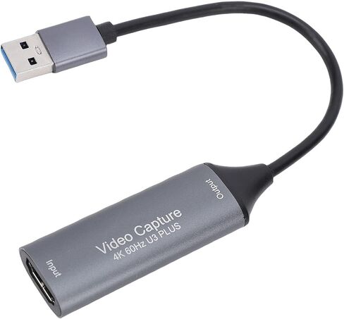 بطاقة التقاط فيديو CUIFATI 4K HDMI، HDMI إلى 1080P 60 إطارًا في الثانية USB A بطاقة تسجيل فيديو للبث والألعاب وتسجيل التلفزيون، زمن استجابة منخفض، متوافقة مع Wins وLinux وAndroid in Saudi Arabia