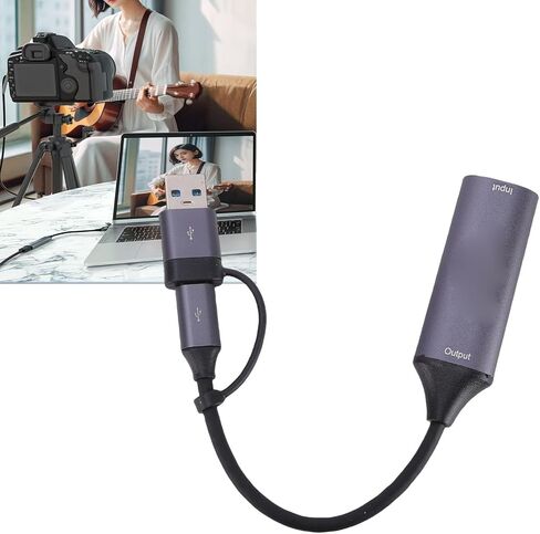 Yoidesu Video Capture Card, 4K 30Hz Input & 1080P 60Hz Output, HD Multimedia Interface to USB 3.0 Type C Video Capture Card for Live Streaming Gaming Recording in Saudi Arabia