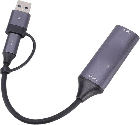 Yoidesu Video Capture Card, 4K 30Hz Input & 1080P 60Hz Output, HD Multimedia Interface to USB 3.0 Type C Video Capture Card for Live Streaming Gaming Recording in Saudi Arabia