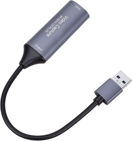 بطاقة التقاط فيديو Diyeeni، 4K USB3.0 HDMI إلى USB C، بطاقة التقاط للبث والألعاب وتسجيل الفيديو، 1080P 60FPS، متوافقة مع OBS، Switch2 / 1 (فضي) in Saudi Arabia
