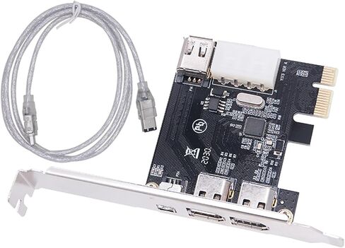PCIE 1X 1394 يلتقط الفيديو بطاقة محول 6 دبوس 4 ميناء محولات ملحقات الكمبيوتر المكتبي لأجهزة الكمبيوتر المكتبية البث والعتاد in Kuwait