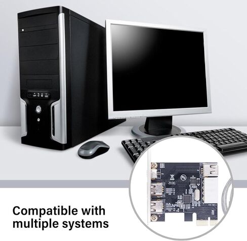 PCIE 1X 1394 يلتقط الفيديو بطاقة محول 6 دبوس 4 ميناء محولات ملحقات الكمبيوتر المكتبي لأجهزة الكمبيوتر المكتبية البث والعتاد in Kuwait