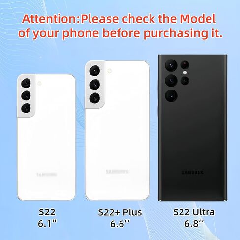 Battery Back Cover for Samsung Galaxy S22+ Plus 5G SM-S906 6.6 inches Back Glass Cover Replacement Repair Set with Repairing Toolkit (Black) in Kuwait