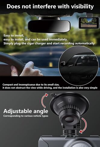 Dash Cam Front and Rear, Front and Rear car Cameras, 170 Wide-Angle, with a 3.0 "LCD Display Screen, Infrared Night Vision,1296P Full HD car Camera.32GB SD Card, IPS Screen,WDR (YQ) in Saudi Arabia