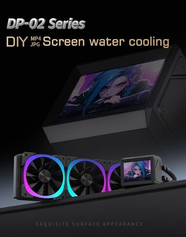 مبرد سائل Lovingcool 360 مم ARGB AIO، عرض فيديو DIY كبير، عرض درجة حرارة GIF، مبدد حرارة نحاسي، AIO CPU، مبرد مياه PC، مبرد كمبيوتر أبيض، Intel LGA2066/2011/1700/1366/1200/115X وAMD AM3/AM4/AM5. in Kuwait