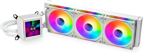 Lian Li Galahad II LCD 360 AIO CPU Liquid Cooler With SL Infinity Fans White - GA2ALCD36INW.US & 140mm White Single Pack Without Controller in Saudi Arabia