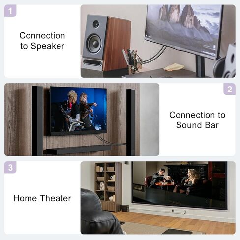 حزمة كابل J&D بطول 3 أقدام 1/4 إلى RCA مع كابل TS مزدوج 1/4 بوصة إلى كابل RCA مزدوج in Kuwait