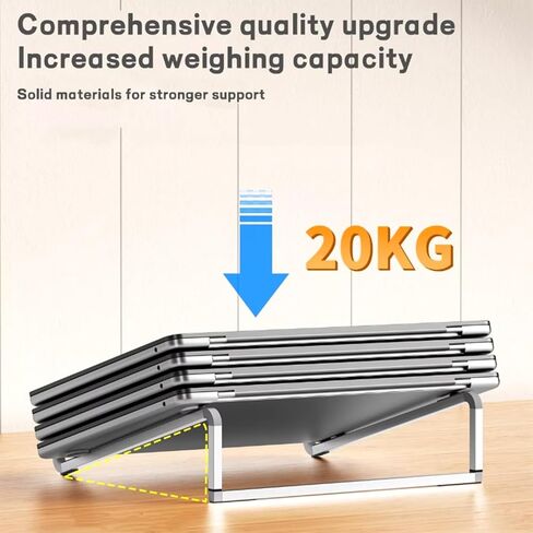 Laptop Stand Foldable Metal Aluminum Computer Triangle Stand Suitable for MacBook Laptop Support Base,Silver in Saudi Arabia