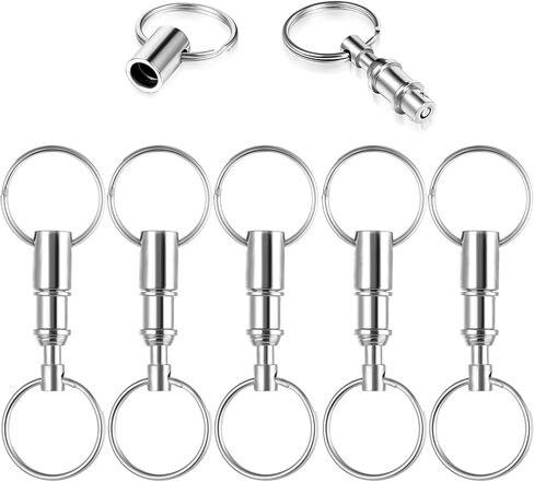 cobee 6 حزمة سلسلة المفاتيح سريعة الإصدار قابلة للفصل، حلقات مفاتيح مزدوجة قابلة للسحب، حلقات مفاتيح مزدوجة منفصلة، ​​سلاسل مفاتيح منفصلة قابلة للفصل، حلقة مفاتيح مزدوجة، ملحقات حلقة مفاتيح للرجال والنساء in Kuwait