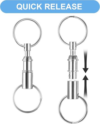 cobee 6 حزمة سلسلة المفاتيح سريعة الإصدار قابلة للفصل، حلقات مفاتيح مزدوجة قابلة للسحب، حلقات مفاتيح مزدوجة منفصلة، ​​سلاسل مفاتيح منفصلة قابلة للفصل، حلقة مفاتيح مزدوجة، ملحقات حلقة مفاتيح للرجال والنساء in Kuwait