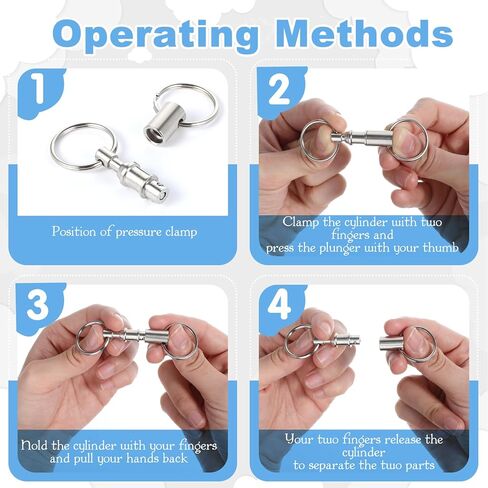 cobee 6 حزمة سلسلة المفاتيح سريعة الإصدار قابلة للفصل، حلقات مفاتيح مزدوجة قابلة للسحب، حلقات مفاتيح مزدوجة منفصلة، ​​سلاسل مفاتيح منفصلة قابلة للفصل، حلقة مفاتيح مزدوجة، ملحقات حلقة مفاتيح للرجال والنساء in Kuwait