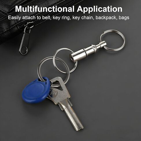 cobee 6 حزمة سلسلة المفاتيح سريعة الإصدار قابلة للفصل، حلقات مفاتيح مزدوجة قابلة للسحب، حلقات مفاتيح مزدوجة منفصلة، ​​سلاسل مفاتيح منفصلة قابلة للفصل، حلقة مفاتيح مزدوجة، ملحقات حلقة مفاتيح للرجال والنساء in Kuwait