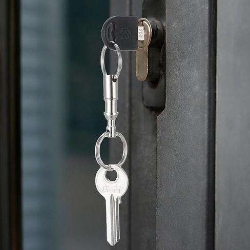 cobee 6 حزمة سلسلة المفاتيح سريعة الإصدار قابلة للفصل، حلقات مفاتيح مزدوجة قابلة للسحب، حلقات مفاتيح مزدوجة منفصلة، ​​سلاسل مفاتيح منفصلة قابلة للفصل، حلقة مفاتيح مزدوجة، ملحقات حلقة مفاتيح للرجال والنساء in Kuwait