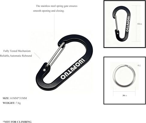 6 Pcs Reflective Strip Paracord Keychain, Braided Paracord Keychain for Backpacks Camping Hiking in Saudi Arabia
