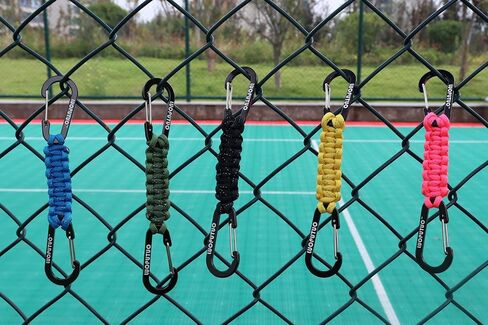 6 Pcs Reflective Strip Paracord Keychain, Braided Paracord Keychain for Backpacks Camping Hiking in Saudi Arabia