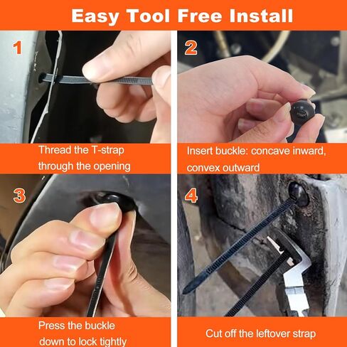 Nylon Universal Cable Tie Buckle 2026 Upgraded,Heavy Duty Self-Locking Rivet Zip Ties,Multi-Usage Cable Tie Buckle for Car Repair Home Garden Office(100Pack) in Saudi Arabia