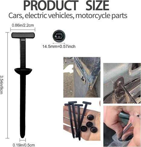 Polyester Universal Cable Tie Clip, Multi-Functional Nylon Fastener With Hook And Button for Car Fender, Engine Cover, Home And Workshop Use, UV-Resistant (50) in Saudi Arabia
