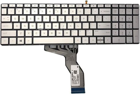 New Silver Backlight Non-Frame Laptop Keyboard for HP X360 M6-W102DX M6-W103DX M6-W101DX Squared Edges of The Corner Keys in Saudi Arabia