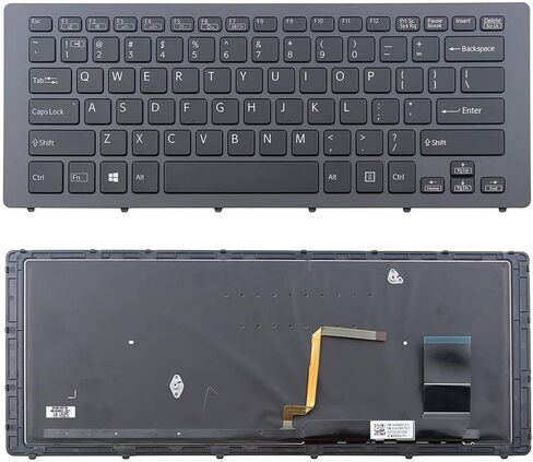 جديد مناسب 15A للوحة مفاتيح Sony SVF15NB1GL بإضاءة خلفية سوداء أمريكية مع إطار in Saudi Arabia
