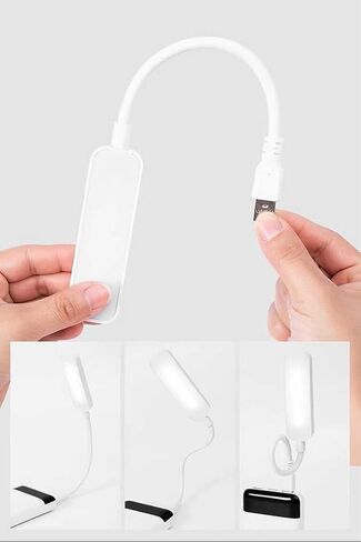 14 - مصباح قراءة USB LED، مفتاح لمس خافت للضوء 3 - مستوى السطوع، رقبة معقوفة مرنة لأجهزة الكمبيوتر المحمول وأجهزة الكمبيوتر المكتبية وأجهزة الكمبيوتر المحمولة وأجهزة الكمبيوتر المحمولة وإضاءة لوحة المفاتيح المحمولة (أبيض) in Saudi Arabia