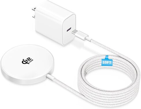 [معتمد من Apple Qi2.2] شاحن لاسلكي مغناطيسي، شاحن iPhone Magsafe 10FT 25W، لوحة شحن سريعة للهاتف، كابل شحن مغناطيسي لاسلكي لهاتف iPhone 17/17 Pro/17 Pro Max/Air/16 ProMax/15/14/13/12 in Kuwait