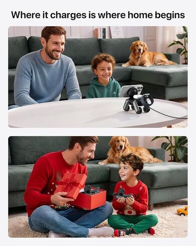 3 in 1 Wireless Charging Station for Apple Devices,Foldable Cute Magnetic Mag-Safe Wireless Charger Stand with Night Light for iPhone 17 Air 16 15 14 13 12 Series,AirPods 4 3 2 Pro,Apple Watch in Kuwait