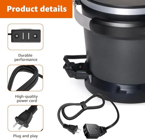 09982 Deep Fryer Power Cord for Presto FryDaddy and Granpappy Electric Fryers,Deep Fryer Cord Replacement for Presto 09982 85691 in Saudi Arabia