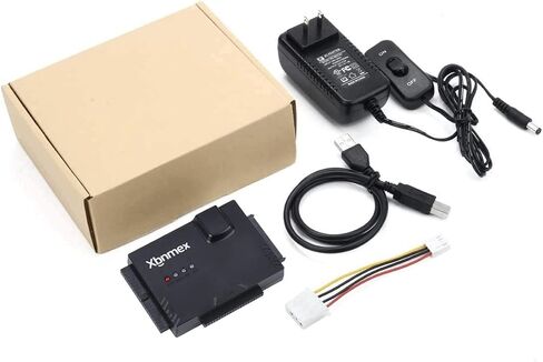 كابل IDE SATA إلى USB 3.0 USB إلى SATA أو IDE محول قارئ القرص الصلب لقرص القرص الصلب 2.5 بوصة/3.5 بوصة HDD مع محول طاقة تيار متردد خارجي 12 فولت 2 أمبير in Kuwait