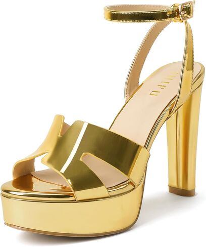 IDIFU IN4 Platform Heels for Women High Chunky Block Heeled Sandals Open Toe Dress Shoes Prom Party Evening Wedding Sexy Ankle Strap Thick Heels in Saudi Arabia