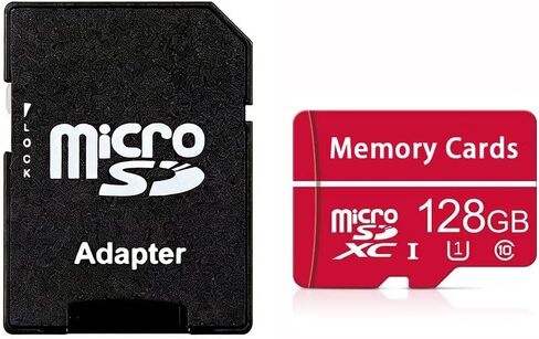 128GB Class 10 MicroSDHC Flash Memory Card with Adapter for Mobile Device Storage Phone, Tablet, Drone & Full HD Video Recording - 80MB/s UHS-I, C10, U1 in Saudi Arabia